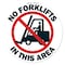 Signmission No Forklifts 18in Non-Slip Floor Marker, 16" x 16", FD-R-16-99836 FD-R-16-99836 - alternate 1